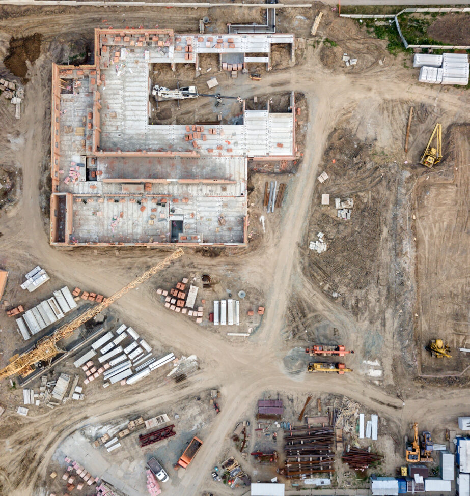 Aerial construction site